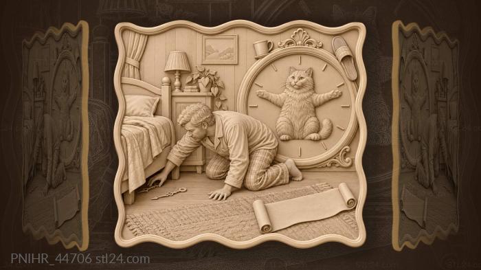 Pyjama seeker retrieves the missing clock hands 3d STL model