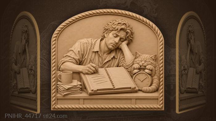 Tired clerk and silent alarm 3d STL model