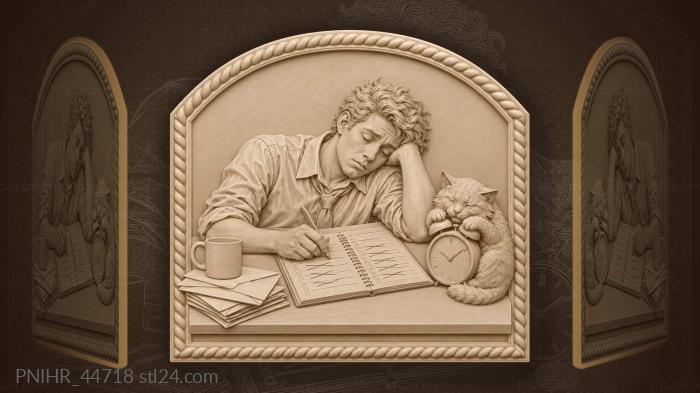 Weary clerk and silencing cat 3d STL model