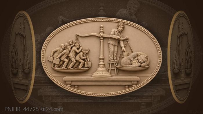 Justice weighed against feline slumber 3d STL model