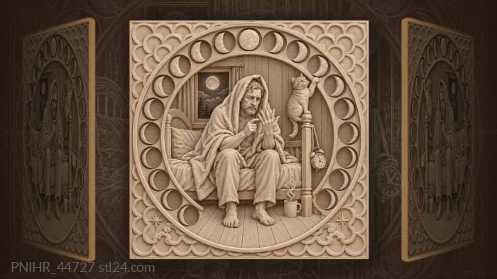 Lunar dreams counting moon phases 3d STL model