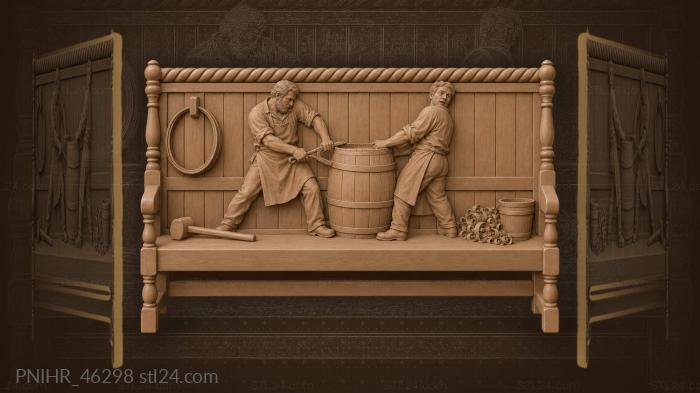 Barrelmakers tighten hoops in tandem 3d STL model