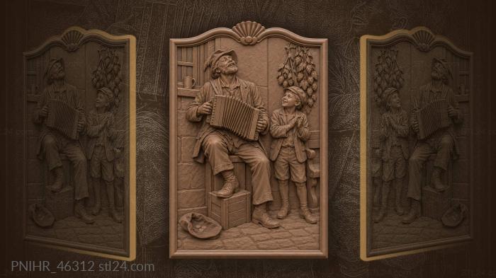 Accordionist trades another tune for ale 3d STL model