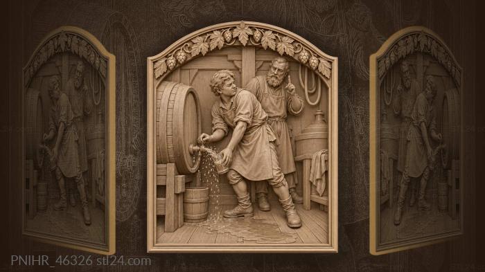 First pour, brewer and apprentice 3d STL model