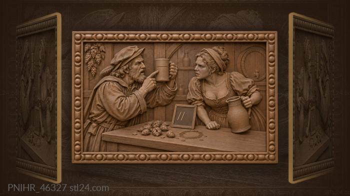 Bar argument over pint measure 3d STL model