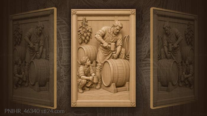 Cooper tapping barrel for fresh beer 3d STL model