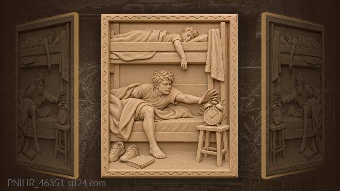 Morning rush sleepy alarm clock 3d STL model