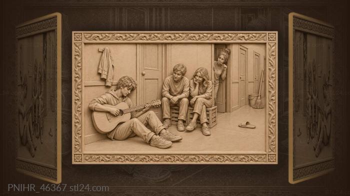 Musician serenades the toothbrush audience 3d STL model