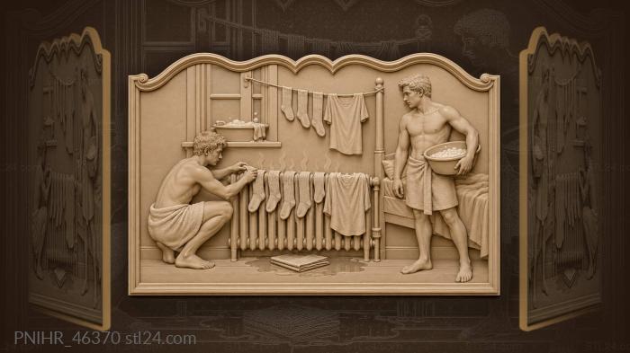 Student socks radiator laundry roommate 3d STL model