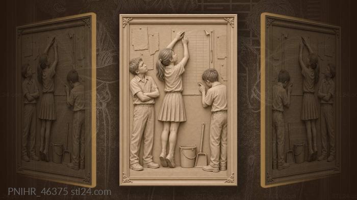 School duty roster quiet contemplation 3d STL model