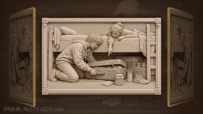 Student’s departure old suitcase memories 3d STL model