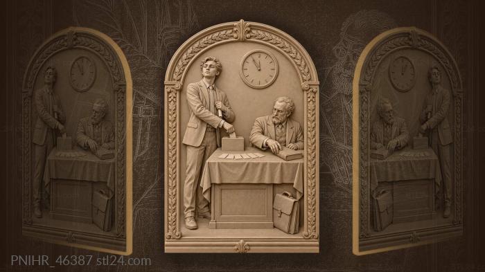 Exam tension student professor clock 3d STL model