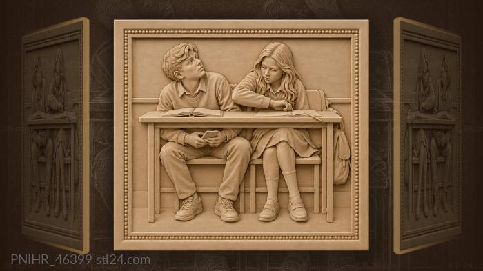Exam stress modern student life 3d STL model