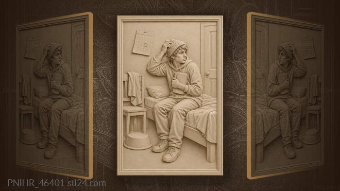 Student’s morning hurry last call 3d STL model