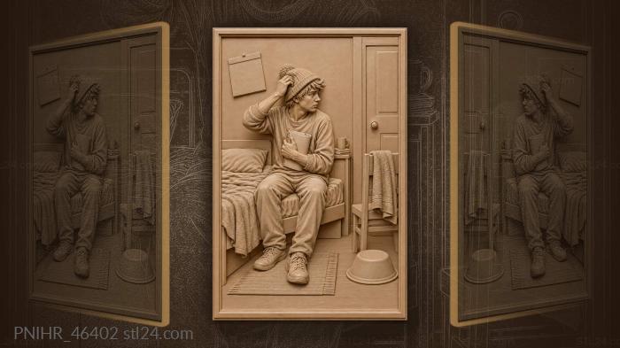 Student’s morning rush before exams 3d STL model