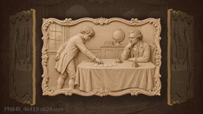 Exam moment student choosing ticket 3d STL model