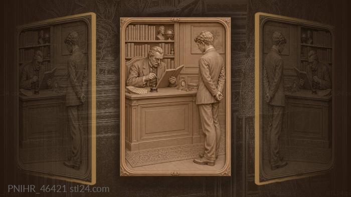 Stern professor taps the marked page 3d STL model