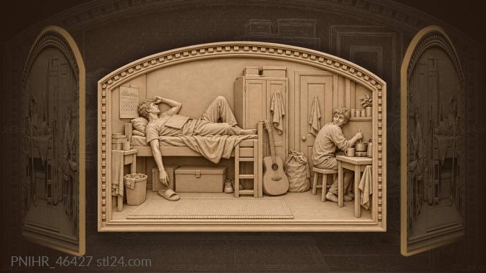 Retaker sleeps while the calendar advances 3d STL model