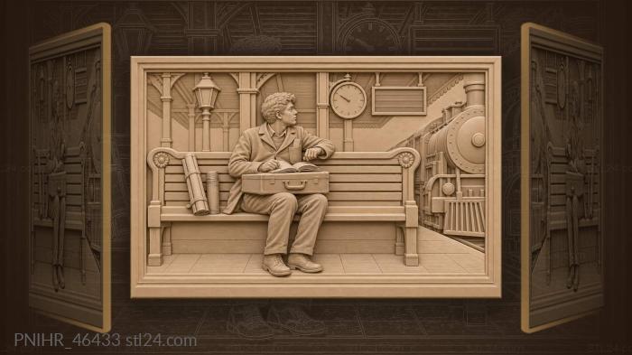Commuter races the clock between textbook pages 3d STL model