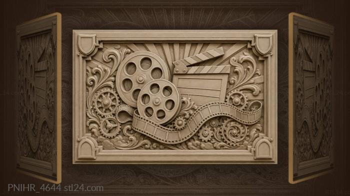 Cinema sunburst film gear magic 3d STL model