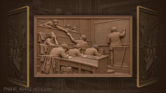 University mischief student passing notes 3d STL model
