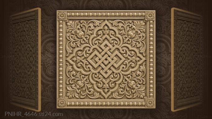 Eternal knot floral symmetry design 3d STL model