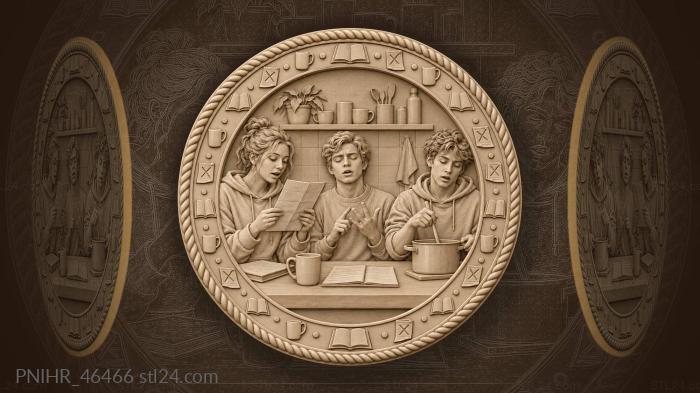 Kitchen scholars drill the same lesson 3d STL model
