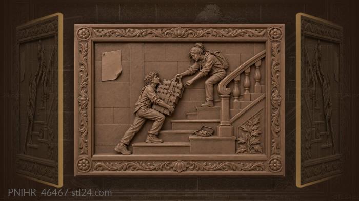 Climber hauls textbooks toward a helping hand 3d STL model