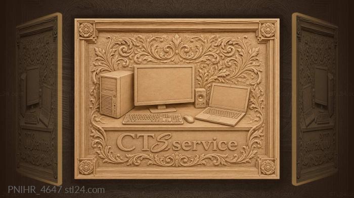 Modern tech workspace digital life 3d STL model