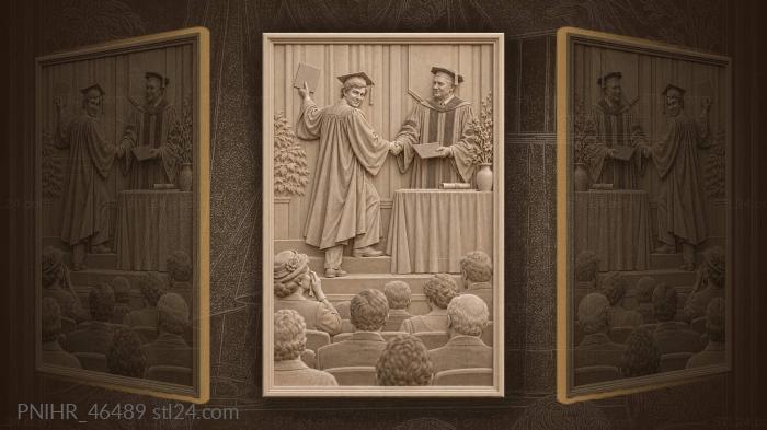 Graduation day proud moment family 3d STL model
