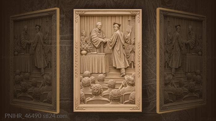 Graduation day heartfelt family moment 3d STL model