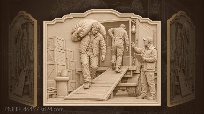 Yard work loading unloading goods 3d STL model