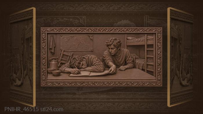 Friends gather to eat together 3d STL model