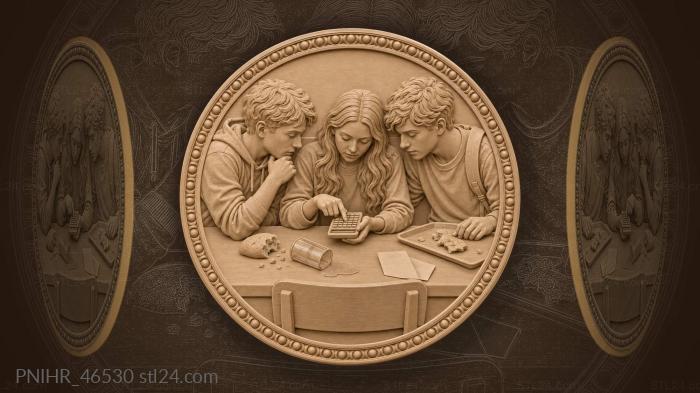 Calculator draws three students into debate 3d STL model