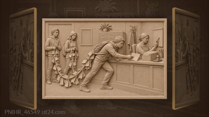 Failures drag student toward another year 3d STL model