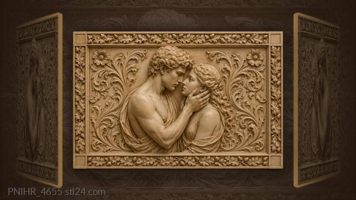 Loving embrace among floral abundance 3d STL model