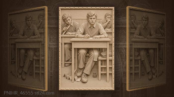 Exam cheating under the desk 3d STL model