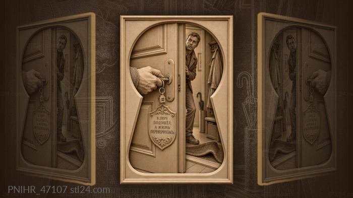 Key turns unlocking new beginnings 3d STL model
