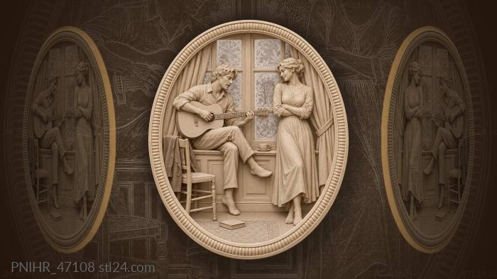 Guitar serenade by the winter window 3d STL model