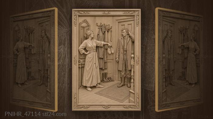 Welcoming home cozy morning scene 3d STL model