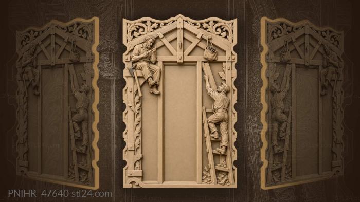 Carpenter’s toil roof raising detail 3d STL model