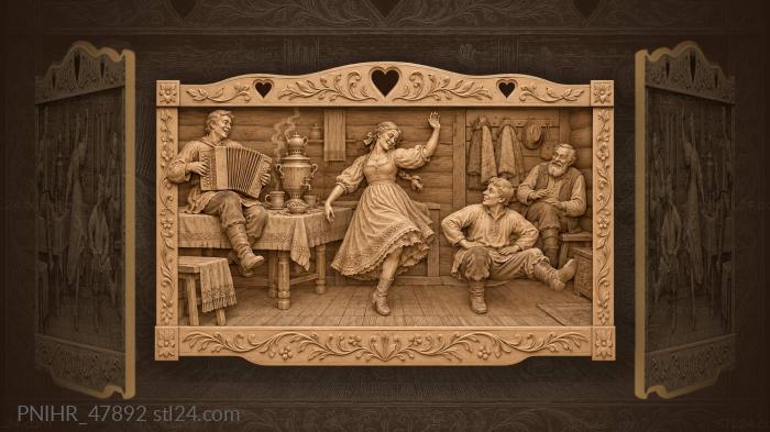 Cozy evening with music and tea 3d STL model