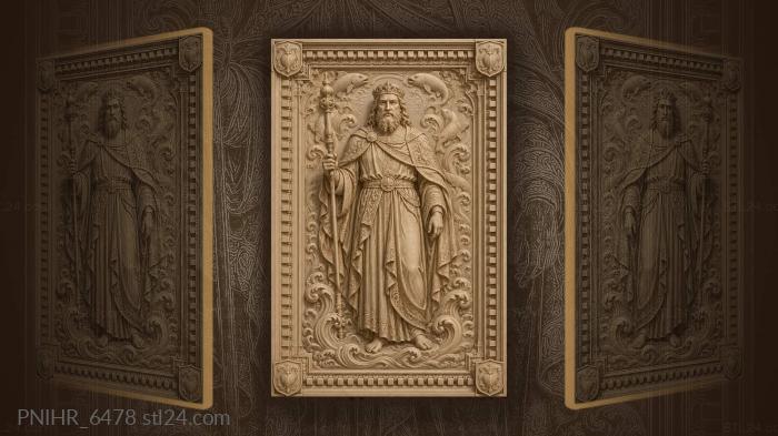 Fish swimming above the lord of waves 3d STL model