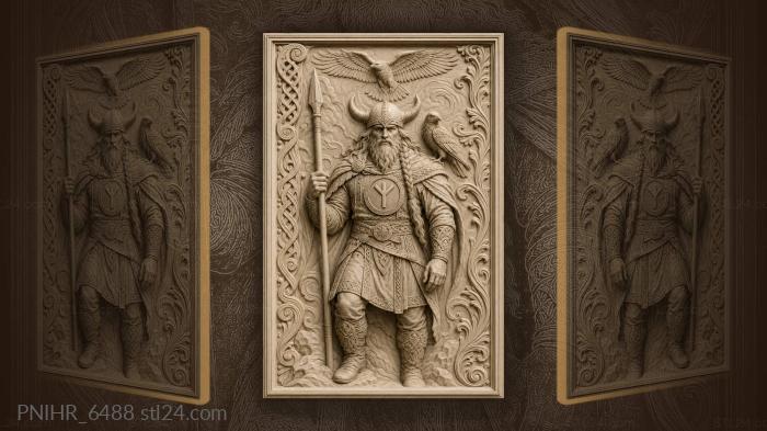 A bird on his shoulder and aloft 3d STL model
