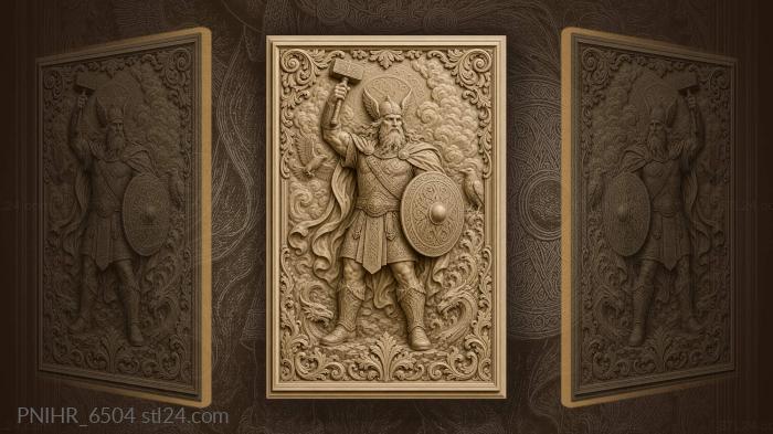Hammer raised against swirling clouds 3d STL model
