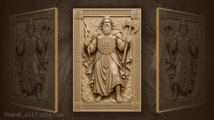 An axe and a bolt in his hands 3d STL model