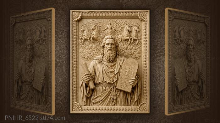 Chariot of fire above the prophet 3d STL model