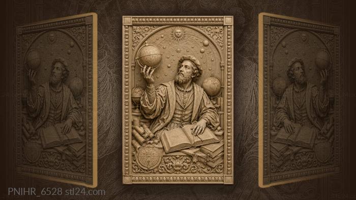 Renaissance man holding a celestial sphere 3d STL model