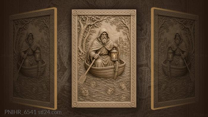Lantern boat to distant village 3d STL model