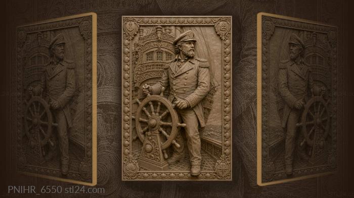 Ship stern behind the helmsman 3d STL model